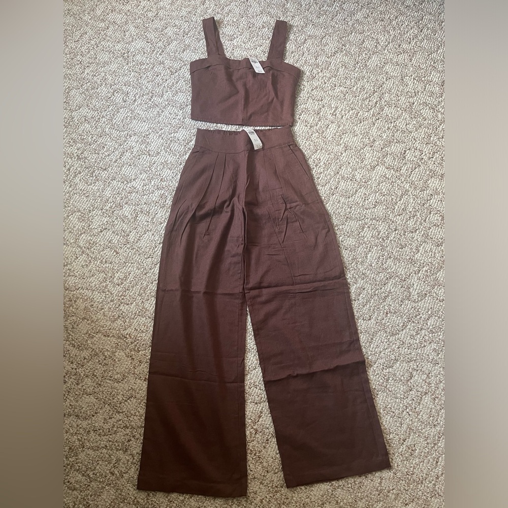 Abercrombie & Fitch Brown Linen Set
